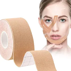 2,5 cm * 5m Instant Myo fascial Lift Tape für Gesicht Hals Augen Haut Lifting Tool Falten entfernung Aufkleber v Gesicht elastischen Verband