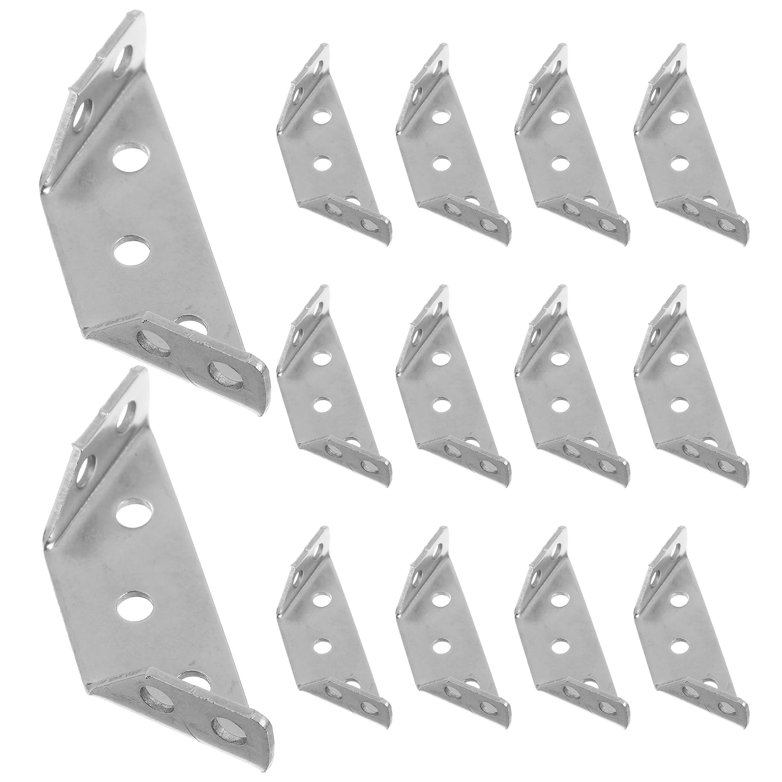 

Furniture Connection Accessories Silver Stainless Steel Connectors for Bench Heavy Duty Corner Brackets Durable Three Sided