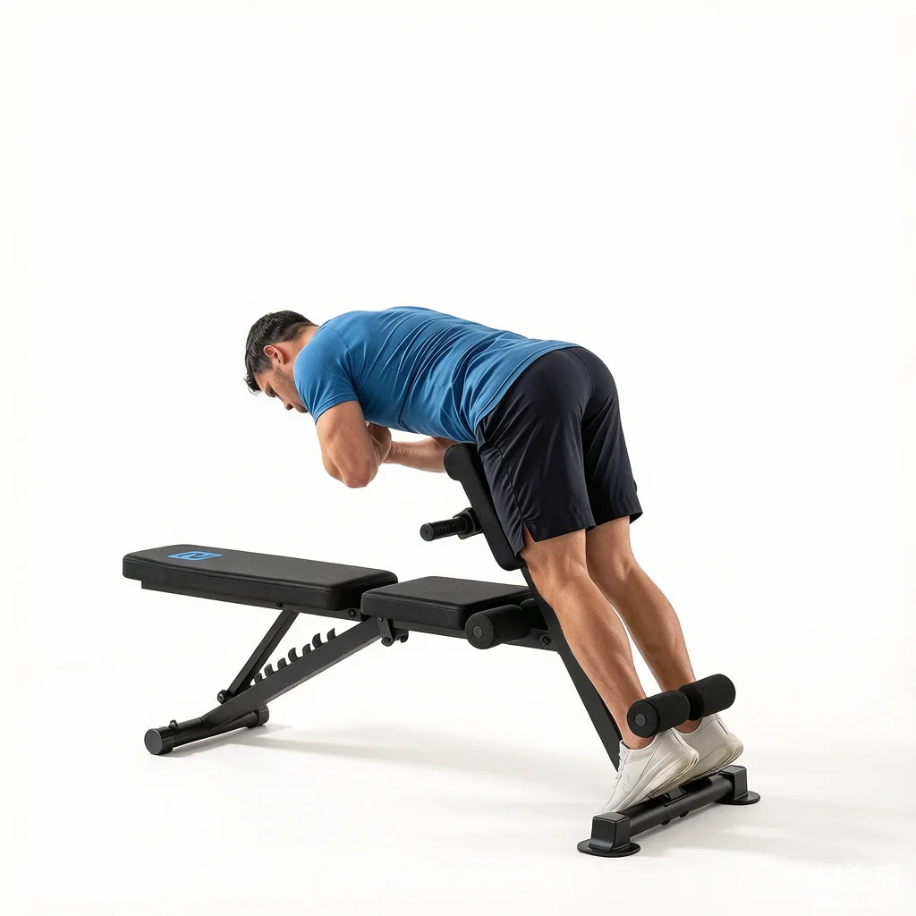 Multifunctional Weight Bench Roman Chair, 10-Level Height & 6 Gear Backrest Angle Adjustment Heavy-Duty Steel Construction High-Density Foam Padding for Hyperextension Sit-Up Leg Curl Dumbbell Workout