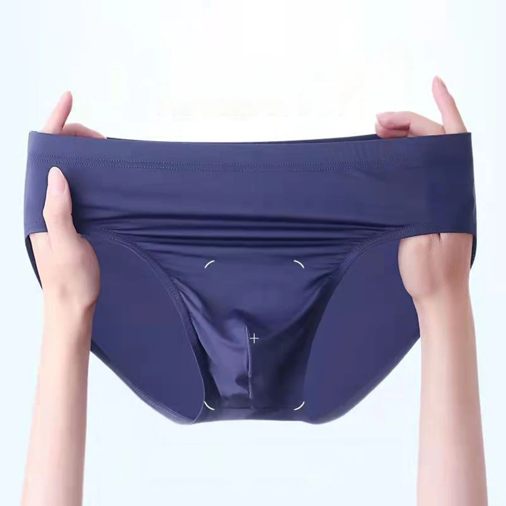 Men Briefs Elastic Bulge Pouch G-String Low Rise Sexy Bikini Swimwear Thong Seamless Underwear Soft Cool Underpants