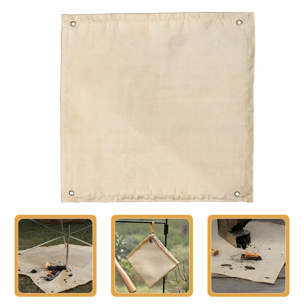 Manta de soldadura de fibra de vidrio ignífuga, protección de alta temperatura para acampar, barbacoa, ahumador, estera aislante, manta de soldadura para