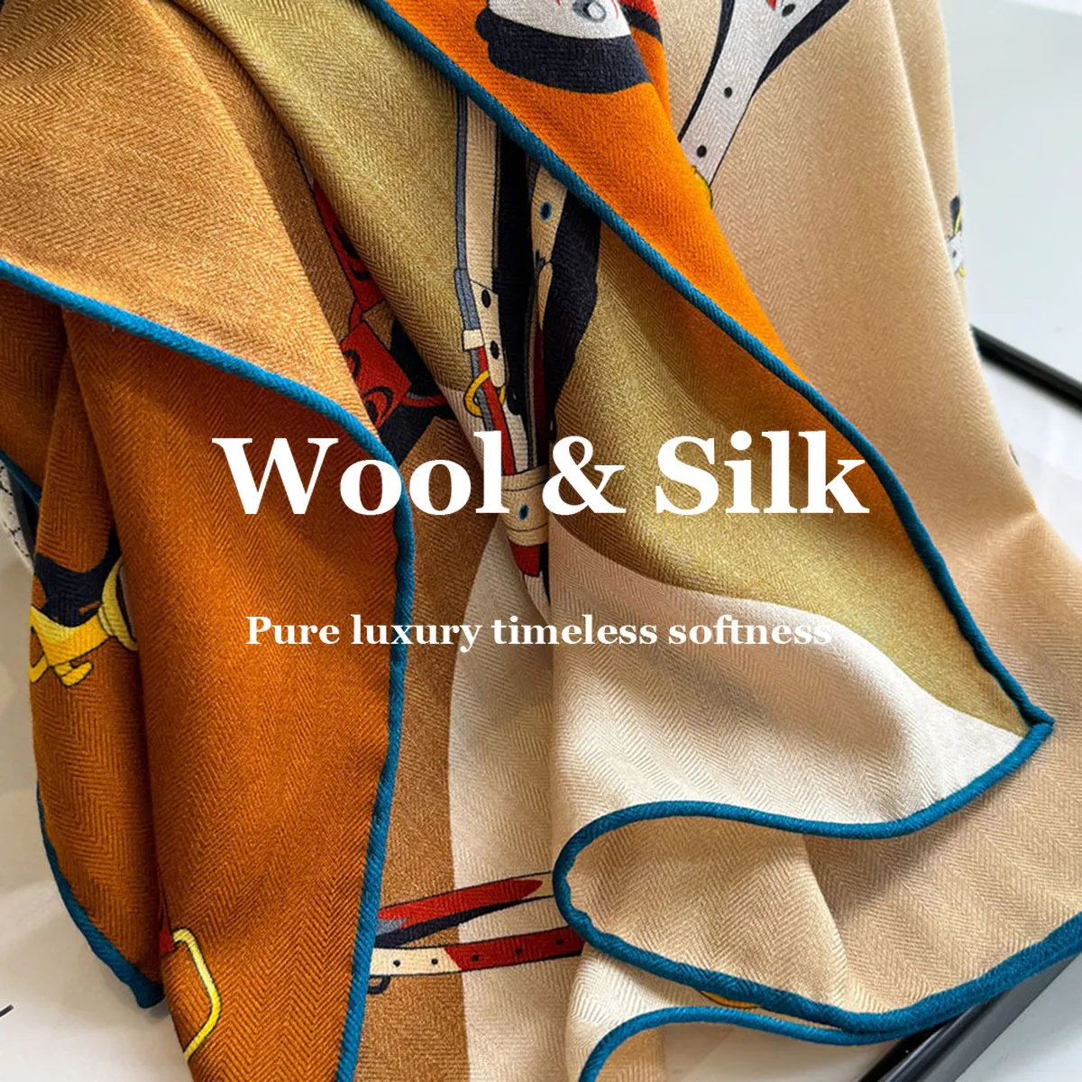 

82% Wool 18% Real Silk Square Scarf New Echarpes Bufanda Print Shawl Wrap Women Fashion Scarves Foulard Bandana Hijab Pashmina