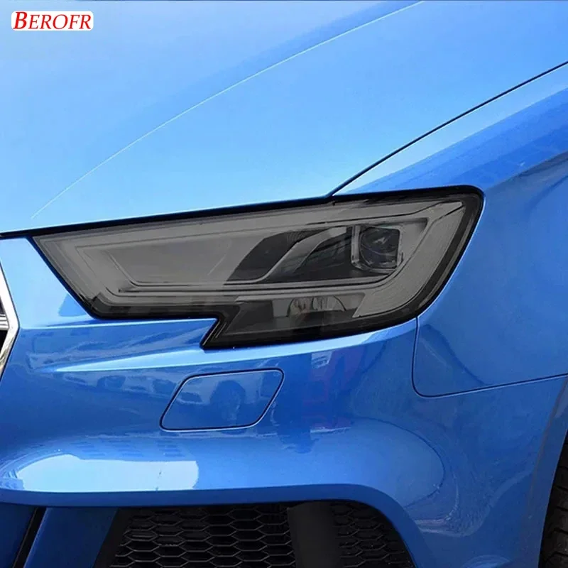 

Для Audi A3 S3 RS3 8V 2013-н.в. Sportback: Защитная пленка для фар, черная, прозрачная, из ТПУ, наклейка