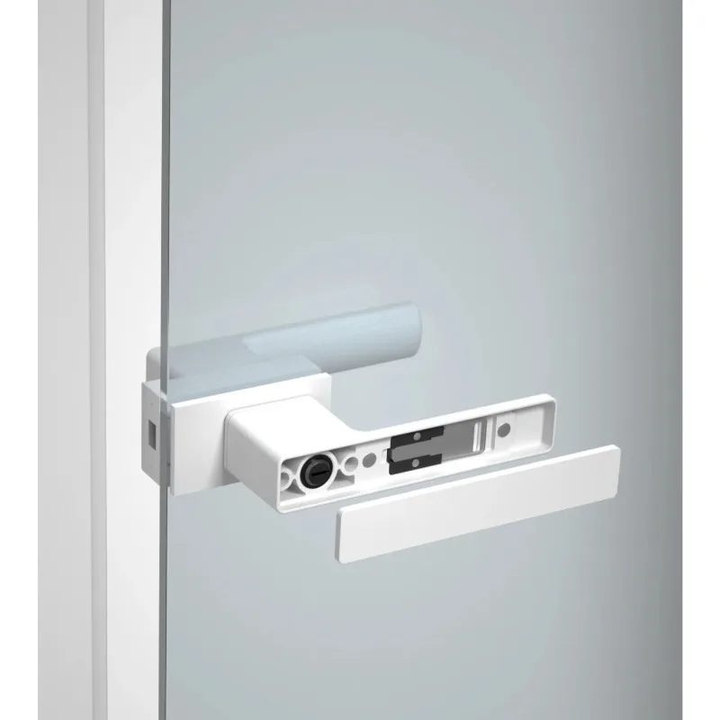 極細フレームガラスドアロック 磁気吸着式 静音 室内ドア 浴室ロック ガラスドア 汎用 室内スイングドアロック