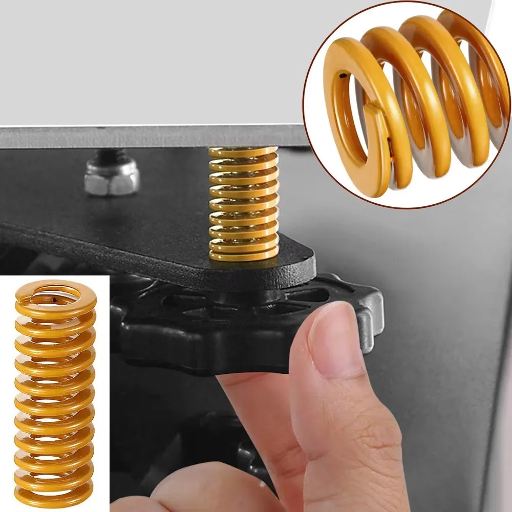 1PCS Yellow Mould Spring Spiral Stamping Compression Springs For Heated Bed Leveling Extruder Strong Spring OD=60mm ID=30mm