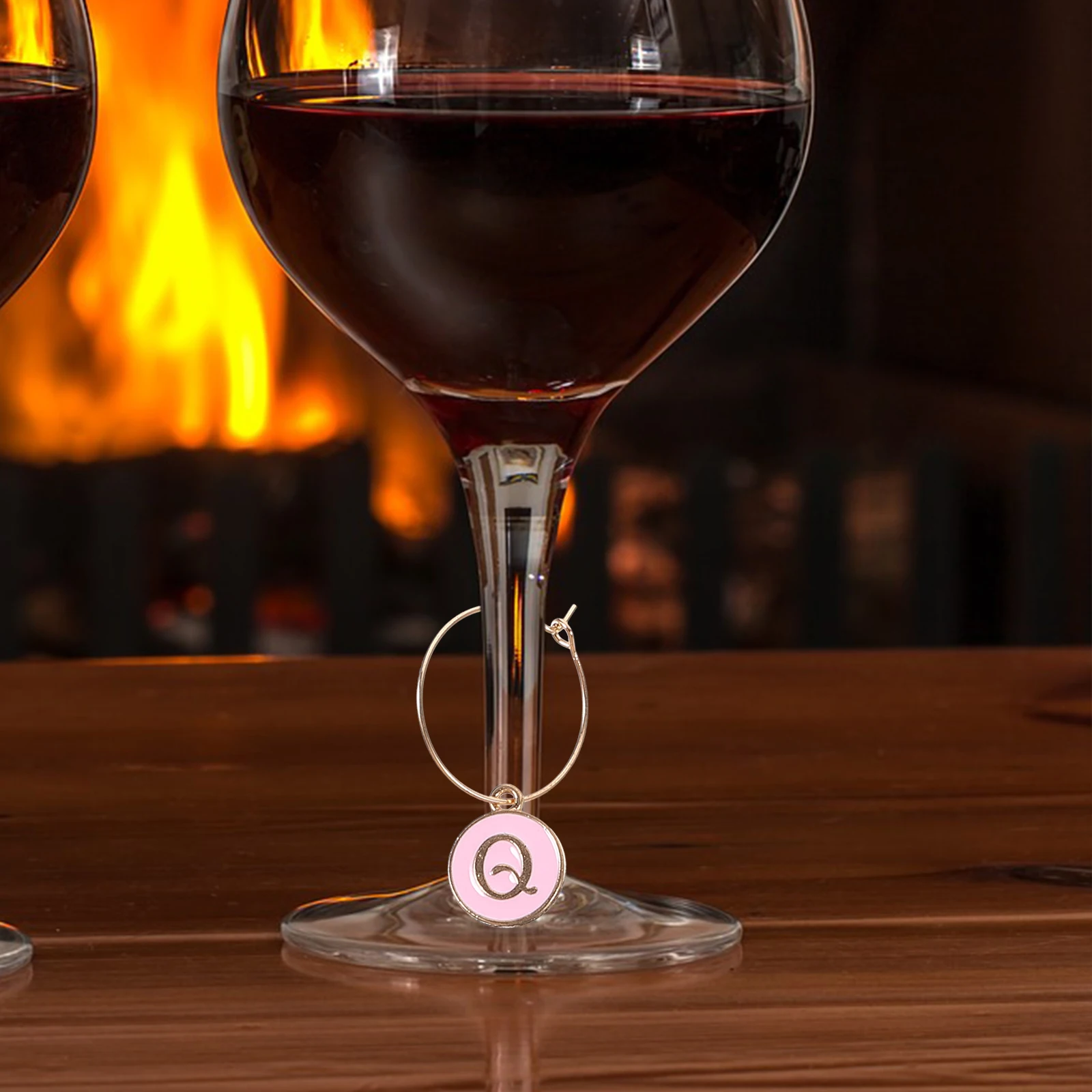 

26 Pcs Glass Markers Letter Charms Zinc Alloy Party Supplies Replaceable Cup Tags A-Z Tools Drinks Accessories