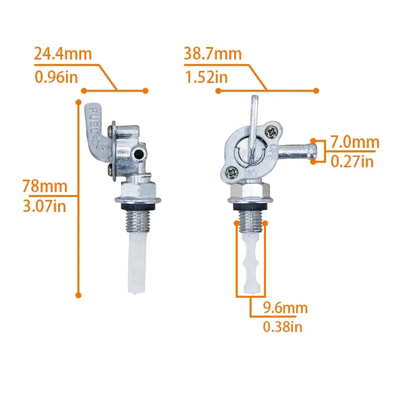 ON/OFF Gas Fuel Tank Switch Cock Tap Valve Fuel Valve Petcock Switch For Honda GX160 168F 2-3KW 5.5HP 6.5HP Generator Engine