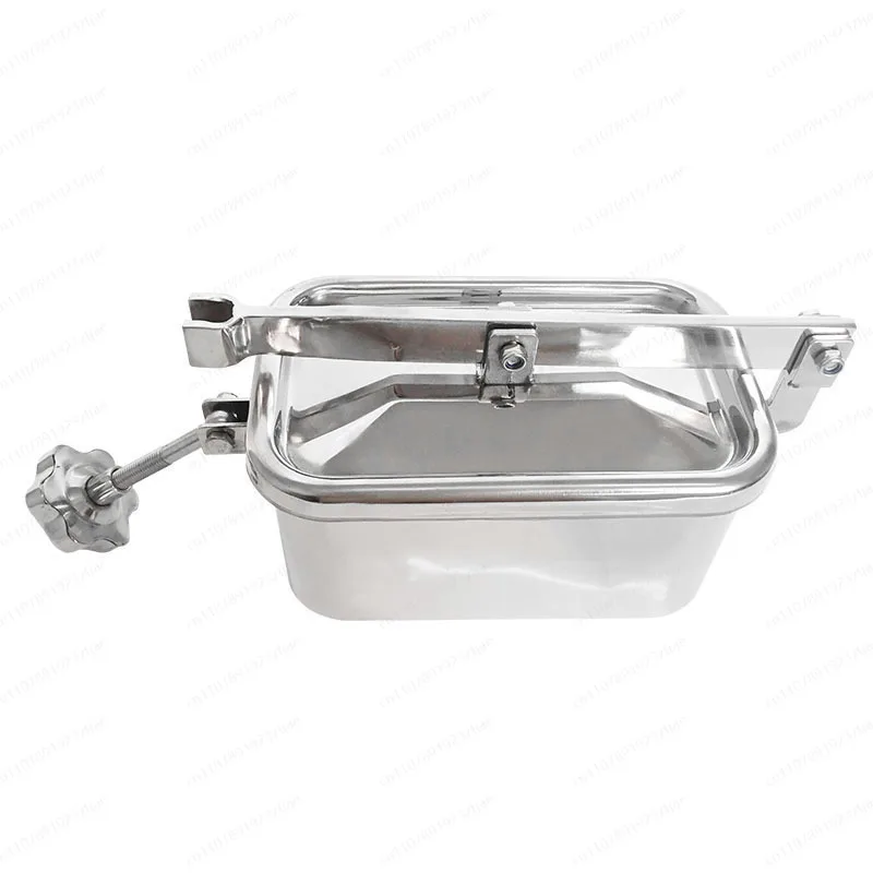 304/316Stainless Steel Square Hand Hole Manhole Door Feeding Port Sanitary Grade Hole Cover Normal Pressure Manhole Rectangular