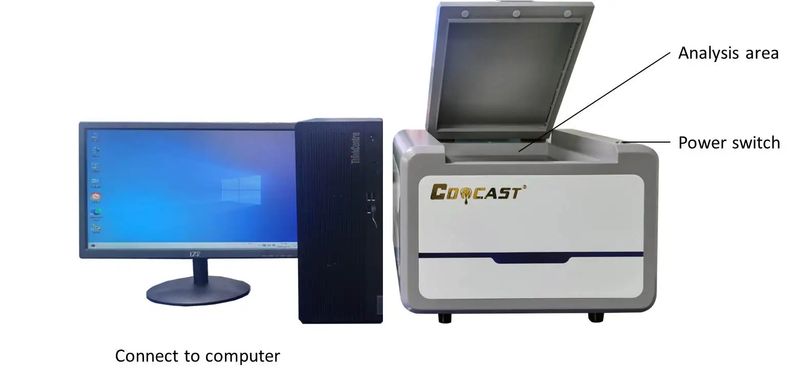 XRF Gold Metal Analyzer SAP9500 With Si-pin Detector