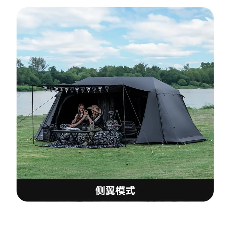 خيمة بلاك دوج أوتوماتيكية سريعة الفتح من الفينيل للتخييم في الهواء الطلق راي ستار بذور غرفتين وحماية أربعة أربعة حماية من الشمس