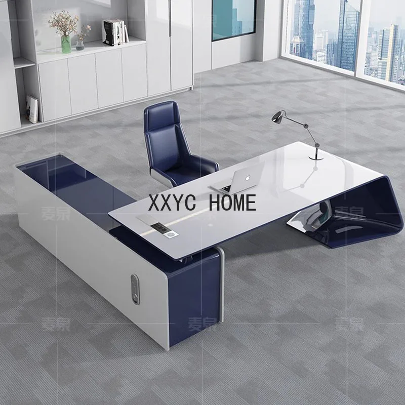 

Organizers Gaming Painted Boss Desk Fashionable White Personalized Simple Modern Office Desks Writing Furniture