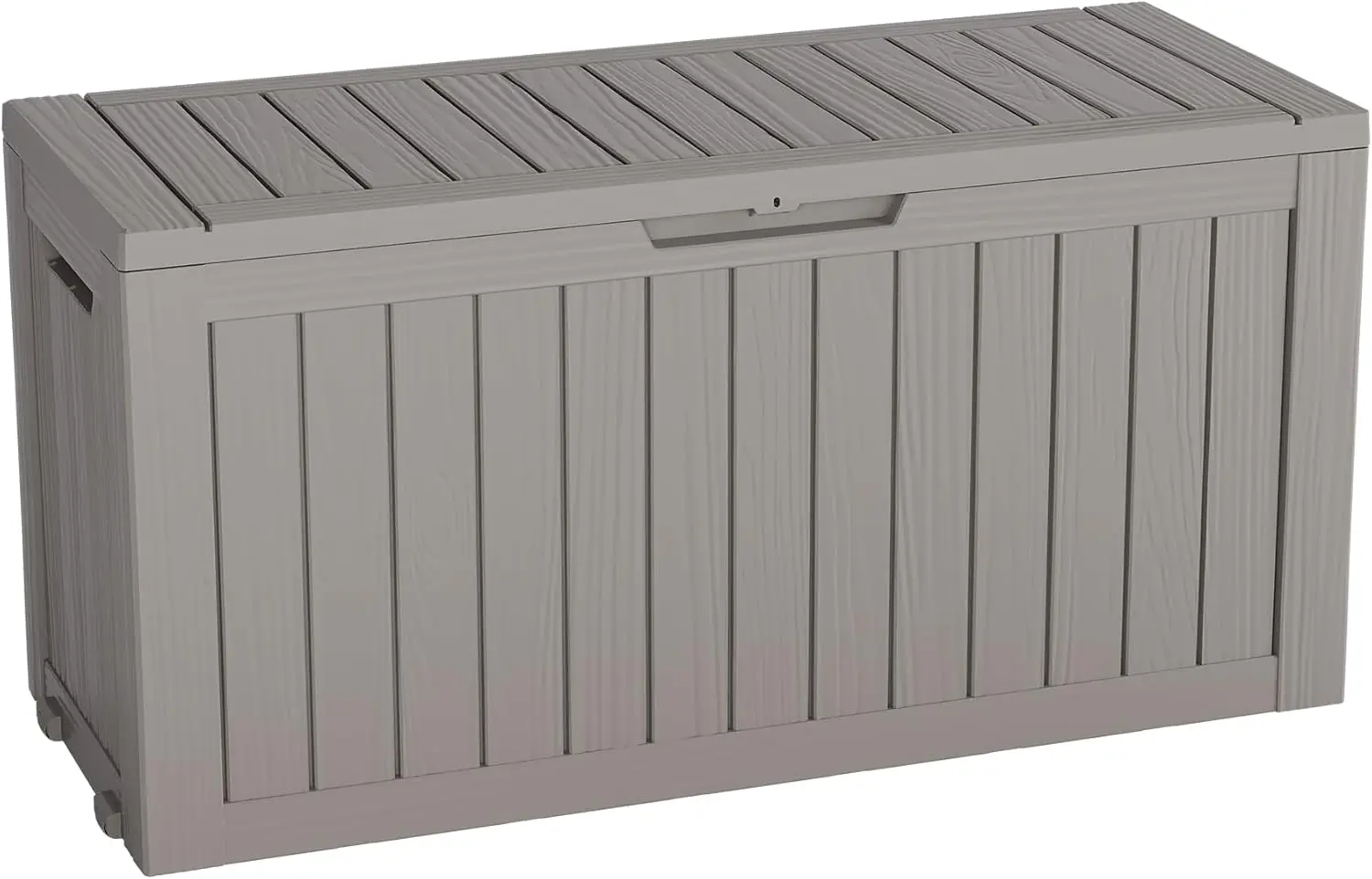 

75 Gallon Outdoor Storage Box,Deck Box Resin Large Sturdy, Backyard Outside Storage Box Waterproof with Double Wall Panels,P