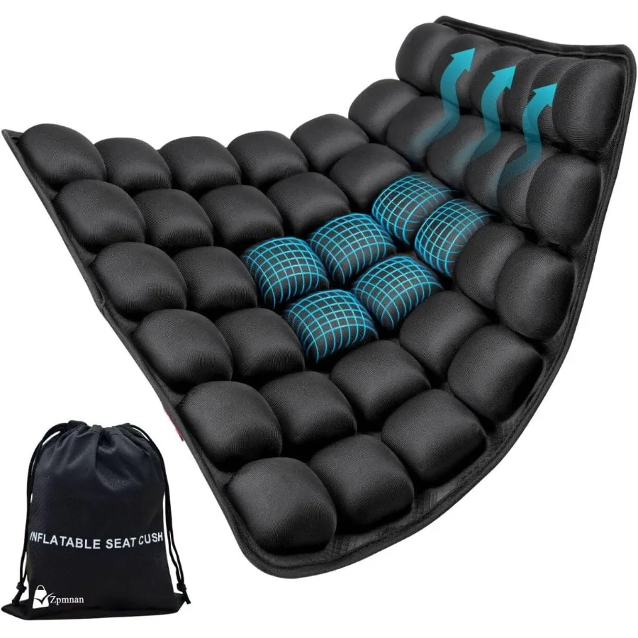 

Inflatable Airplane Seat Cushion Comfort 3D Air Cell Seat Cushion Tailbone Pain Relief for Long Distance Sedentary People to Us