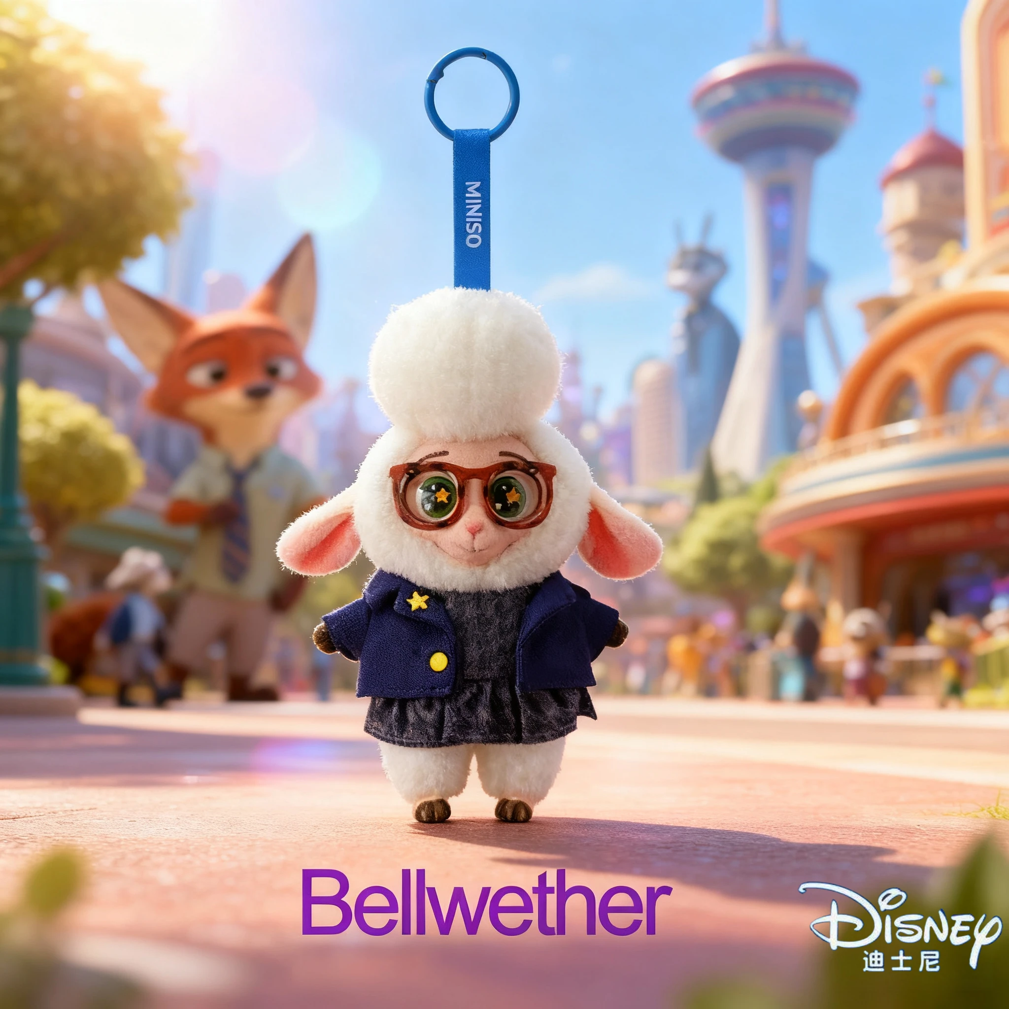 2025 صندوق أعمى جديد من Disney Zootopia - سلسلة مفاتيح من الفينيل من Nick & Judy، لعبة عصرية قابلة للجمع هدية صندوق غامض عشوائي #6