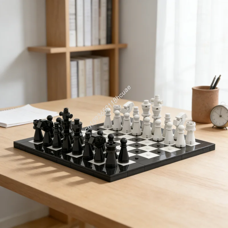 

608pcs MOC Chessboard Pieces Black White Ideas CUUSOO Model Building Christmas Gifts Blocks Architecture DIY Toys Idea Education