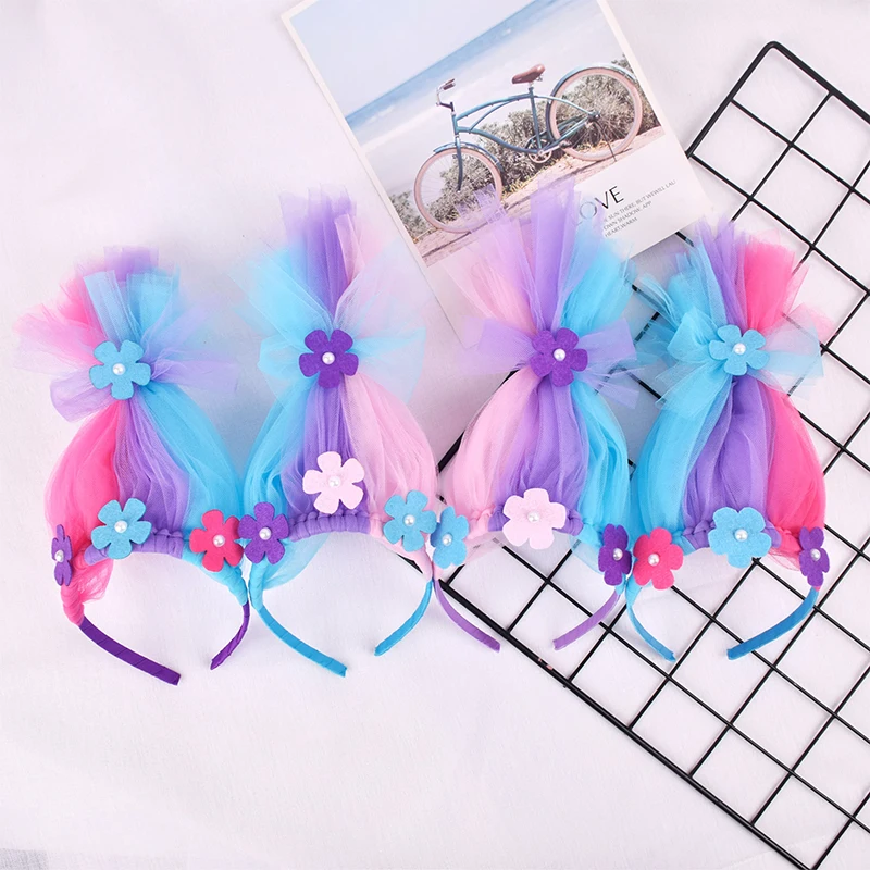 Mágica Elf Cosplay Headband, emaranhados Princesa Poppy Hair Hoop, Halloween Performance, Trolls