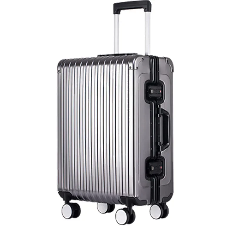 

Spinner Unisex Aluminum Luggage Travel Business Carryon Suitcase Customized Style Travel Trolley