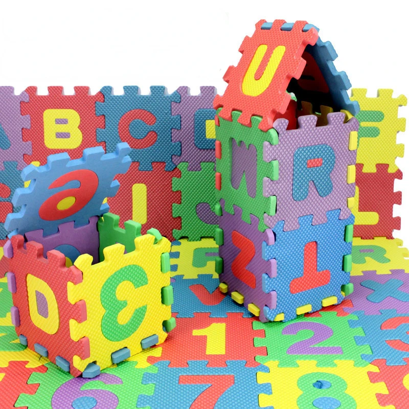 Children Mini EVA Foam Alphabet Letters Numbers Floor Soft Baby Mat 3D Puzzle Kids Educational Toys Animal Numeric Mats