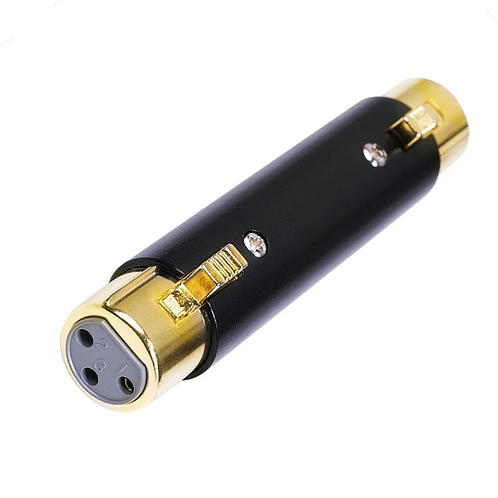 Gold Plated XLR 3Pin Female to Female Plug Adapter 3 Core Compatible with Microphone Mixing Console Canon Microphone Audio Cable