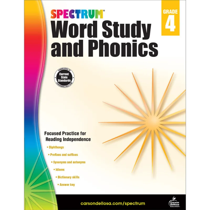 Spectrum Word Study And Phonics Grade 4 Carson Dellosa Education Carson Dellosa Education 9781483811857 Book