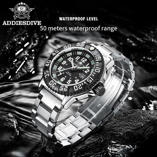 Imagen 2 del producto Relojes analógicos ADDIESDIVE a la moda para hombre, relojes de pulsera militares deportivos de nailon con tubo luminoso resistente al agua hasta 50m, reloj de cuarzo para hombre