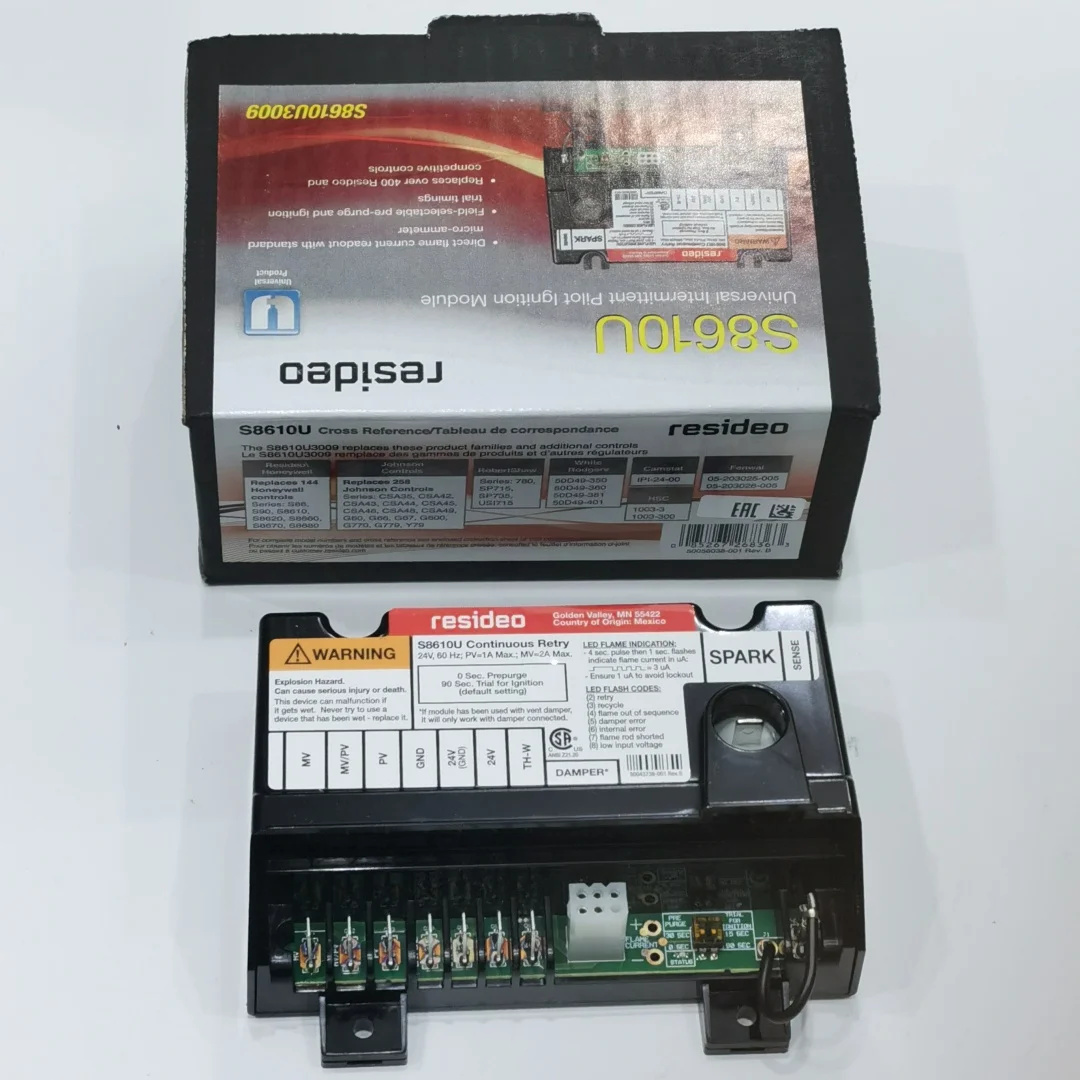 S8610U3009 Intermittent Pilot Ignition Control Module for Honeywell Resideo S8610M3009 S8600M3001 S8600M4009