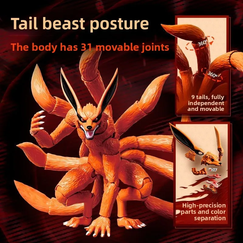 Blokees nouveau Anime Naruto figurines jouets Naruto Uzumaki neuf queues légende édition Naruto bête Kurama assemblage modèle cadeau