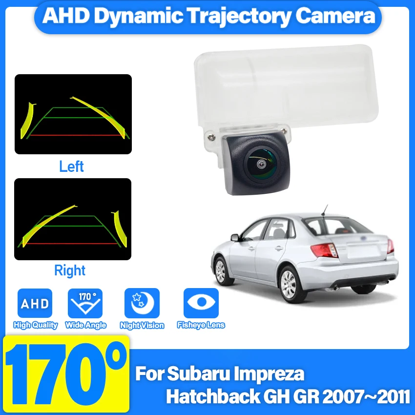 Rear View Camera For Subaru Impreza Hatchback GH GR 2007~2011 CCD Night Vision Back up license plate Camera Dynamic Trajectory