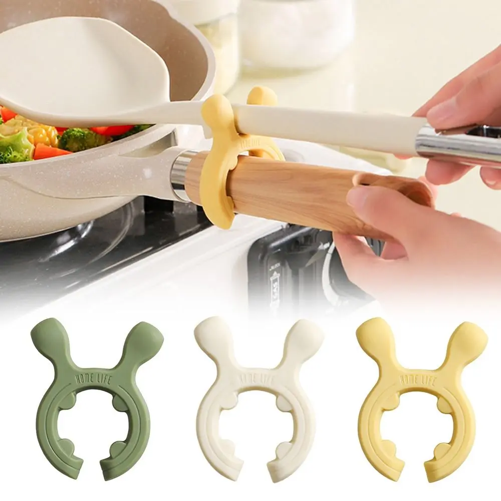 Universal Silicone Spatula Rack Anti Scalding High Temperature Resistance Spatula Holder Soup Spoon Holder for Kitchen Gadget