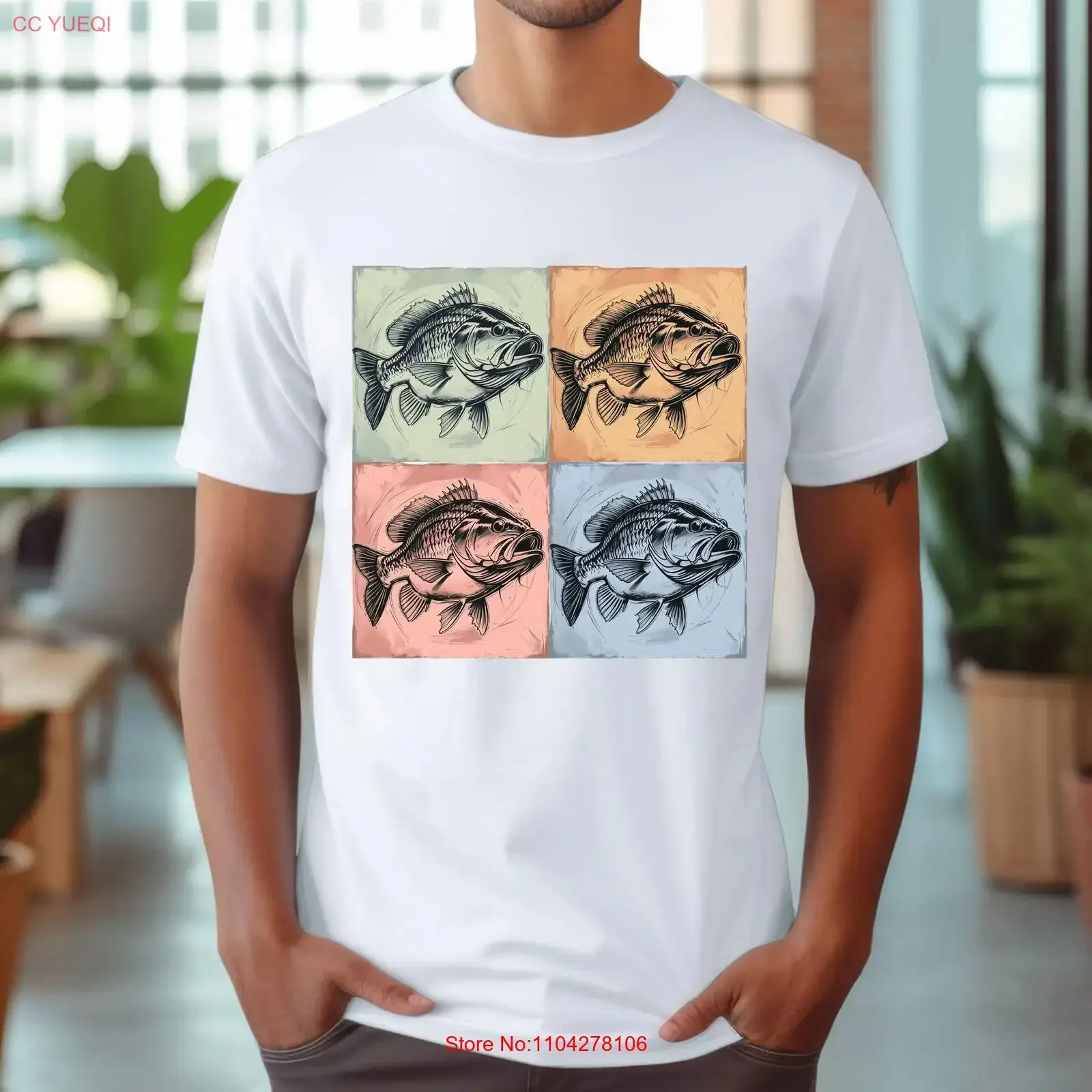 Perch T Shirt Vintage Fish Print Slayer Respect The Locals For Him Her Barsch vintage Washed Stylish Slightly graphic Unisex