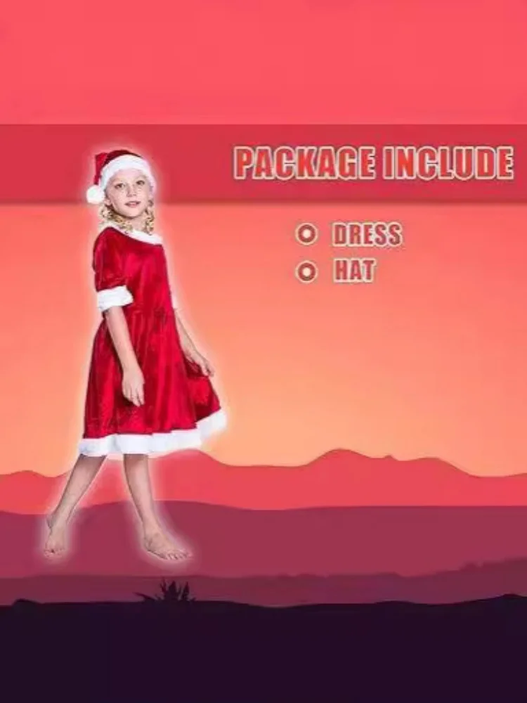 Sukienka damska świąteczna z krótkim rękawem, popularny kostium cosplay z motywem Świętego Mikołaja, kostium na Boże Narodzenie, odzież z paskiem.