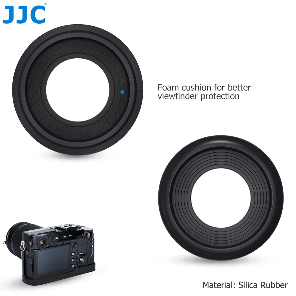 JJC 2PCS Eyecup Eyepiece Viewfinder Eyeshade for Fuji Fujifilm X-Pro2 XPro2 Eye Cup Soft Silicone Rubber Camera Eyecup Protector