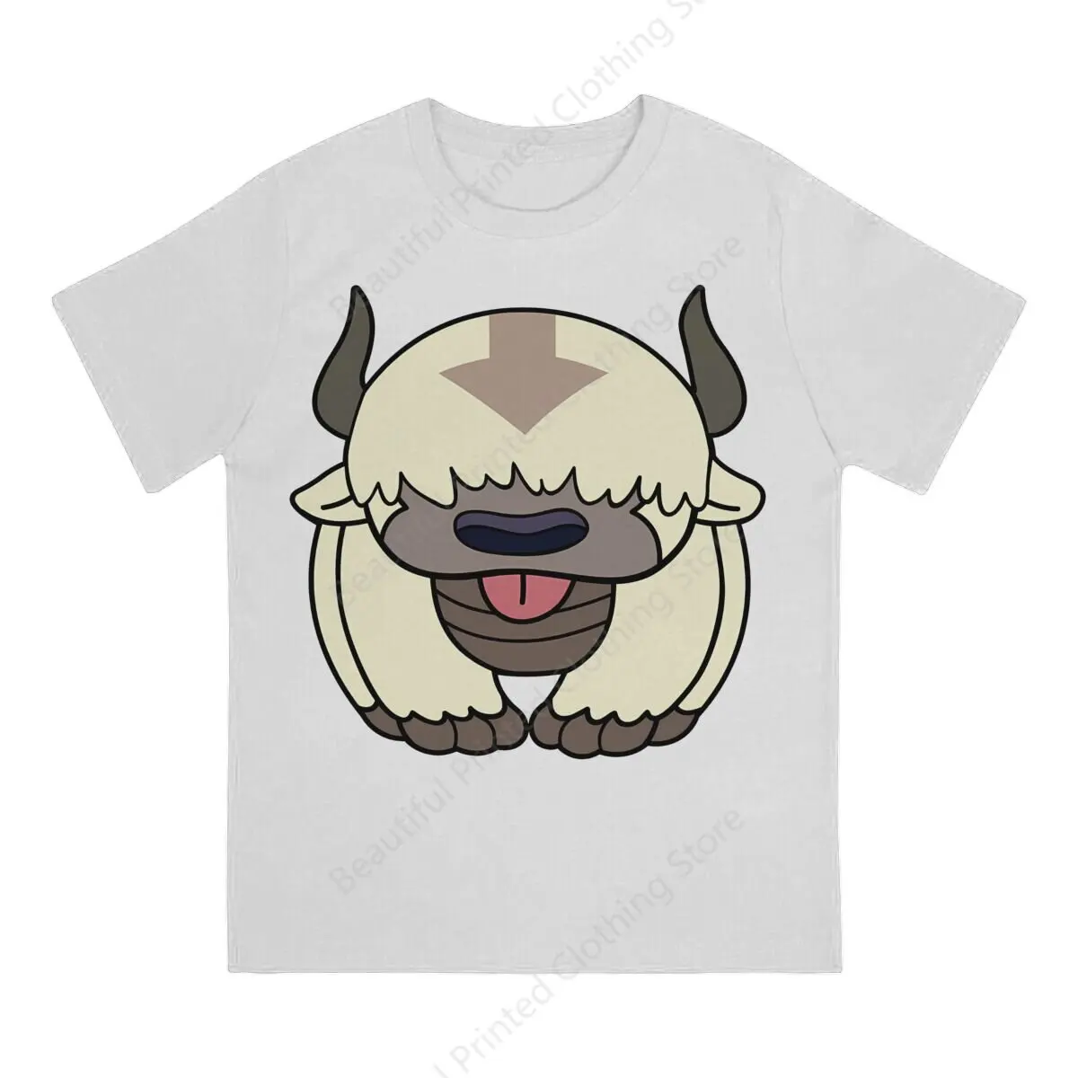 The Last Airbender Men Women  Fashion T-shirt Cute Appa Yip Yip Printed Short Sleeved T-shirts Street Short Sleeve