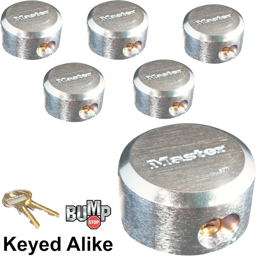 Cadeados de manilha oculta da série Pro com chave igual 6271NKA-6 com tecnologia BumpStop para maior segurança em alto comercio de tráfego