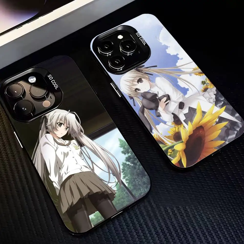 

Y-Yosuga no S-Sora Anime Phone Case For iPhone17,16,15,14,13,12,11,Pro,MAX Gray Matte Silicone Black Cover