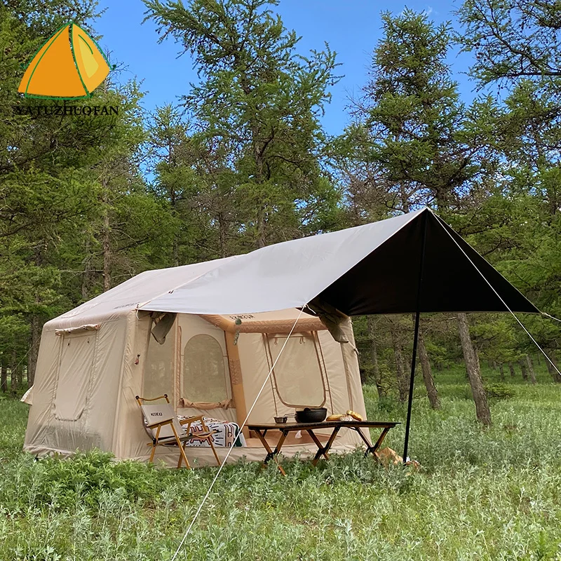 

Надувная палатка для кемпинга от производителя: портативная, водонепроницаемая, с защитой от солнца и дождя, из ткани Оксфорд, для семейных путешествий