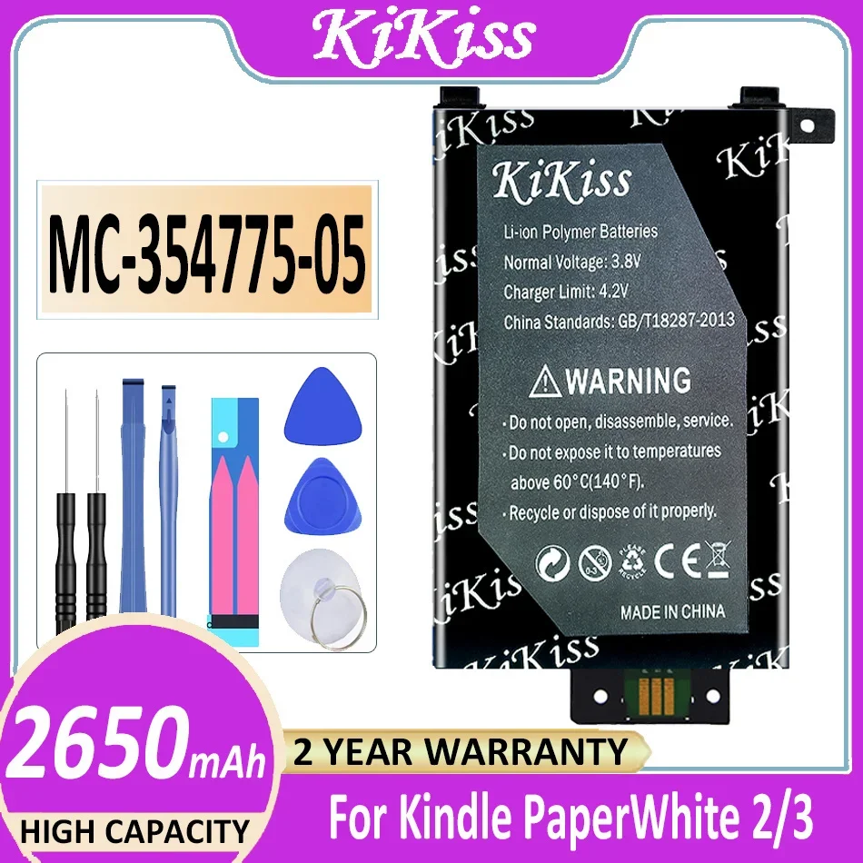 

KiKiss Powerful Battery MC-354775-05 58-000049 2650mAh For Amazon Kindle PaperWhite 2/3 KPW2 KPW3 PaperWhite2 PaperWhite3