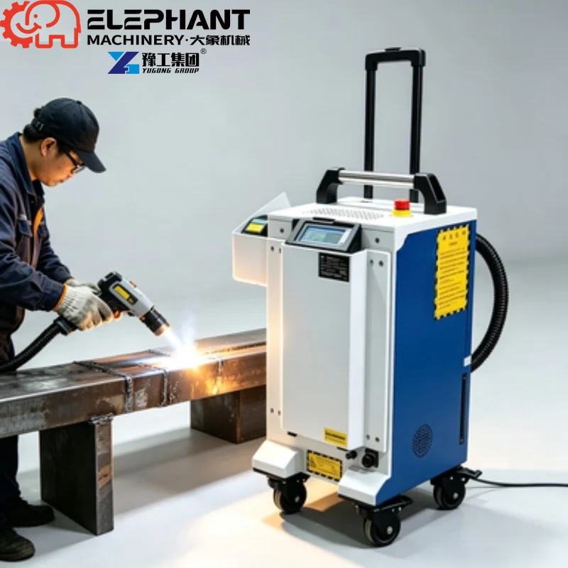 Handheld Mini Air Cooled Pulse Laser Cleaning Machine 100W Rust Paint Remover For Metal Stone Wood 2 Years Warranty