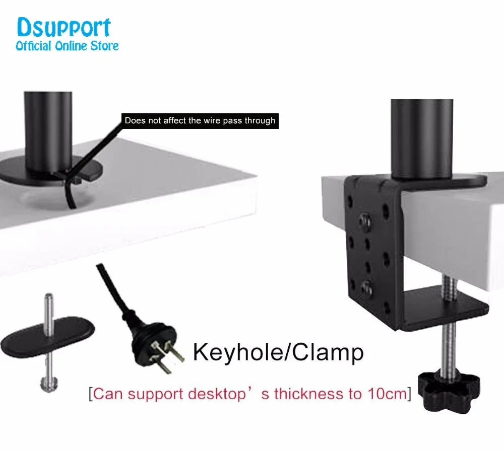 뜨거운 판매 헤비 듀티 6 암 LCD LED 모니터 스탠드 데스크 마운트 브래킷 완전히 조절 가능한 6 스크린 및 180도 풀 스위블 Ar