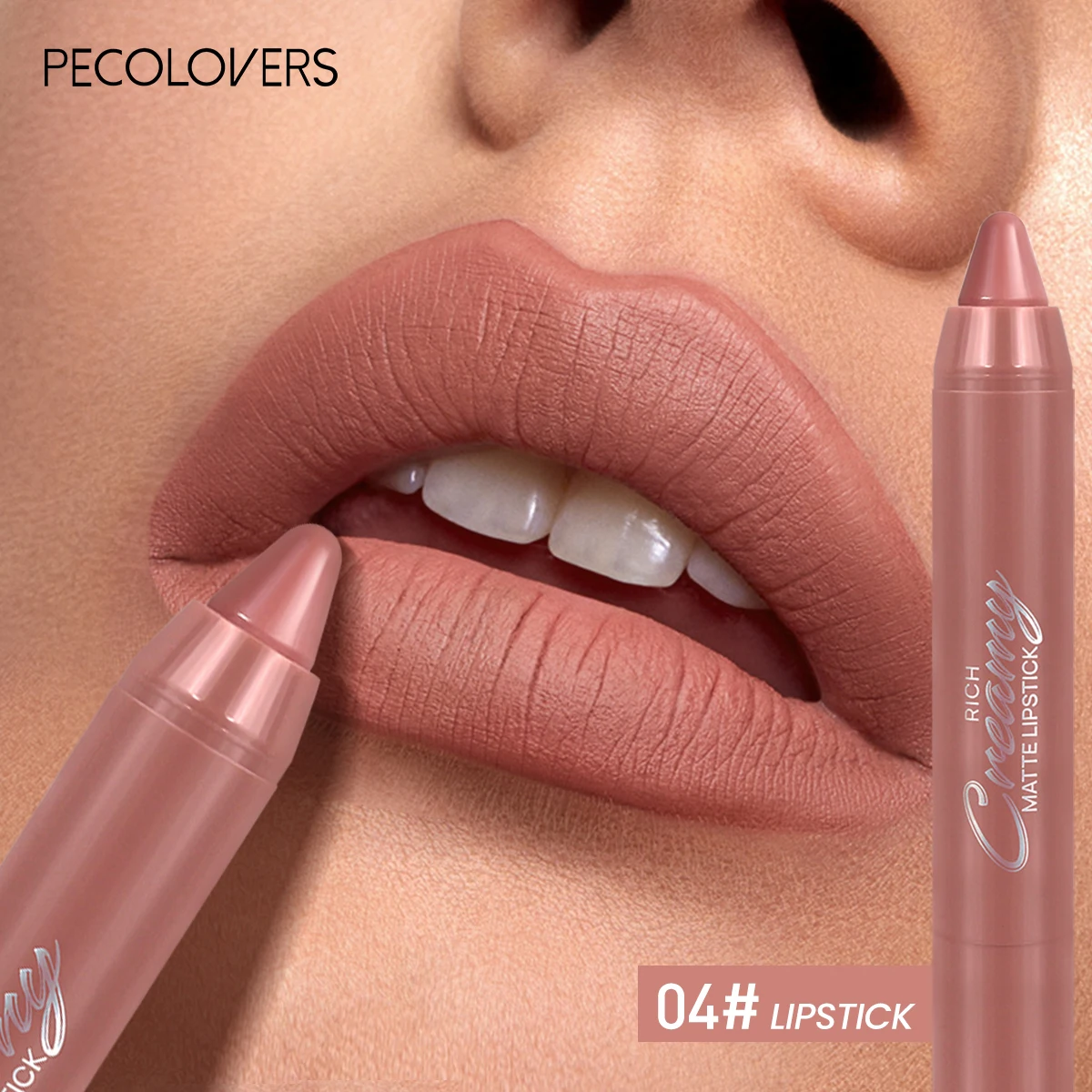 Meerdere kleuren matte lipliner, gebruik als lipliner en lippenstift, gemakkelijk nauwkeurig aan te brengen, waterdicht, langdurige anti-aanbaklaag