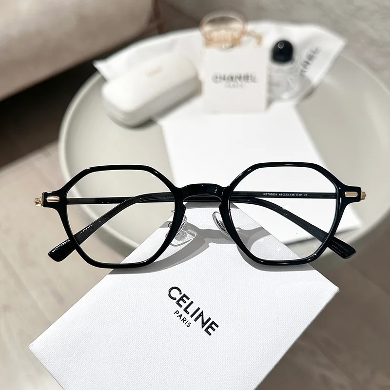 48-23-146 Plate Glasses Retro Polygon Glasses Glasses Frame Optical Prescription Customization for Men and Women