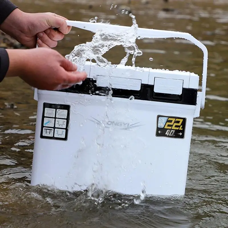 Imagem -04 - Capacidade Pesca Cooler Ice Coolers Portátil Pesca Live Bait Station Caixa de Atração Caixa Isolada para Bebidas Alimentos Alta