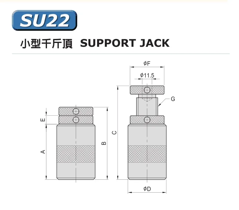 Hardware Accessories of Small Clamping Fixtures SU22-S050/S070/S150/S250