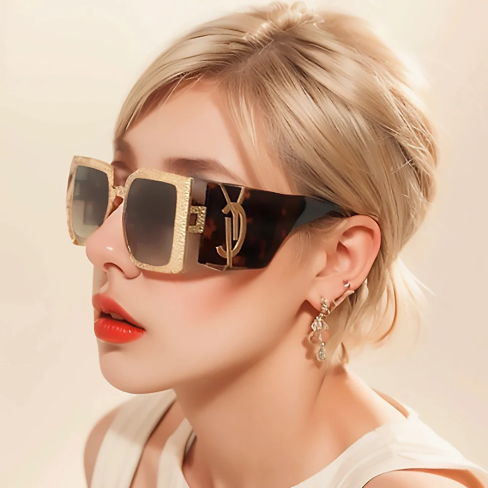 Vintage Square Sunglasses Women 2024 Fashion Gradient Retro Sun Glasses Male Luxury Brand Designer Driving Eyewear Gafas De Sol