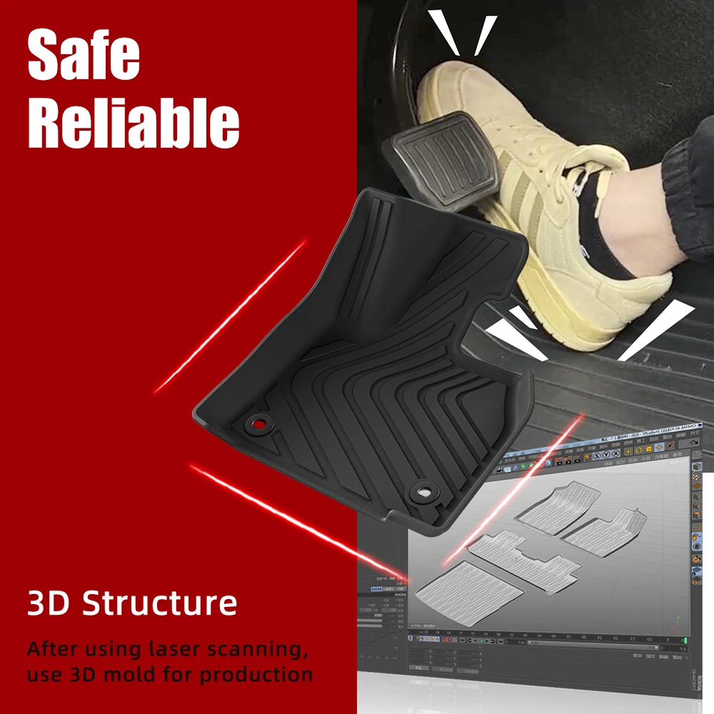 Custom Custom 3D TPE Car Floor Mat Waterproof Non-slip Car Mat RHD HEV for Lexus RX350/350H/450H+/500H 2022-2025