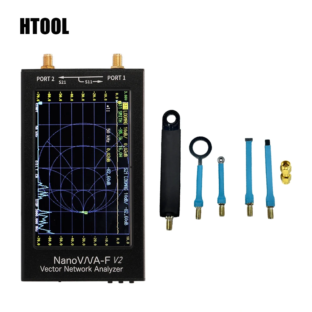 HTOOL V2 Vector Network Analyzer 50KHz-3GHz VHF UHF VNA HT03 9KHz-3GHz Near Field Probe Set Interference Source EMC EMI Test