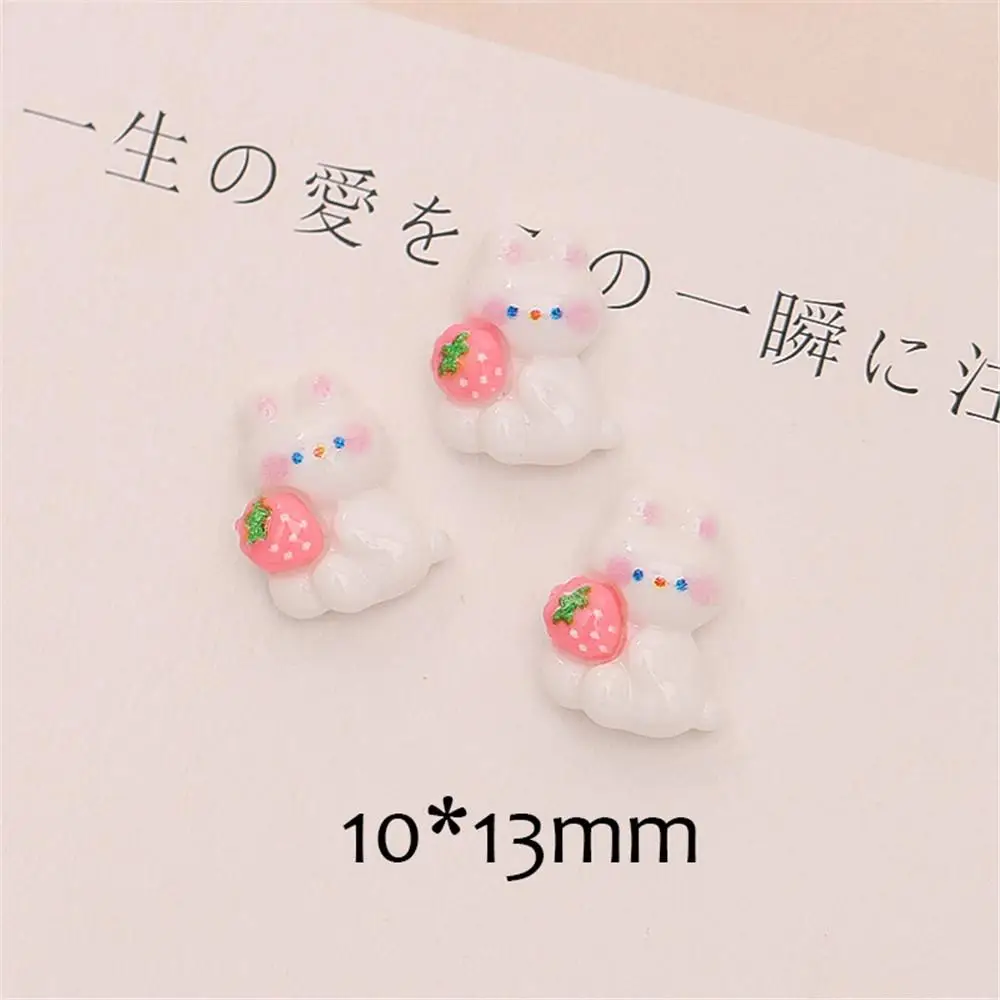 Cartoon Bunny Flower Cute Multipurpose Trending Style Adorable Design High Quality Resin Resin Nail Stickers Little Red Book