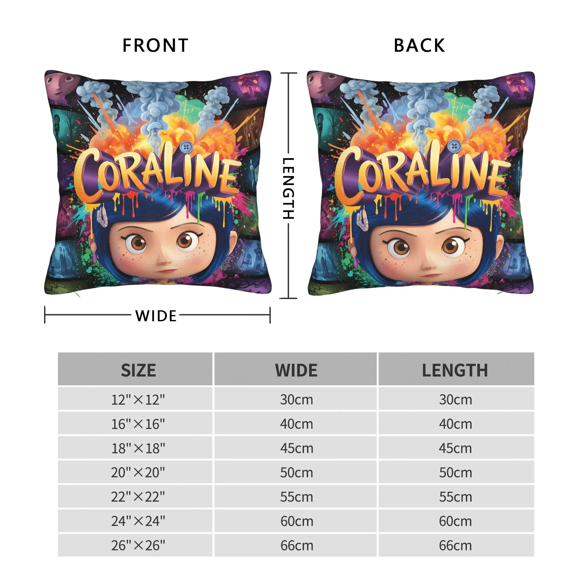 كورالينز وسادة غطاء الرعب الكرتون الجدة كيس وسادة لمكتب سيارة ديكور المنزل ساحة سادات فكرة هدية #3