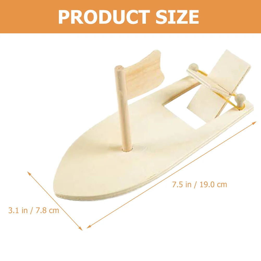 10 قطعة DIY بها بنفسك المراكب الشراعية الخشبية المواد حزمة للأطفال الإبداعية الكتابة على الجدران الحرفية عدة الخشب الطبيعي الإبحار قارب مشروع ديكور المنزل #4