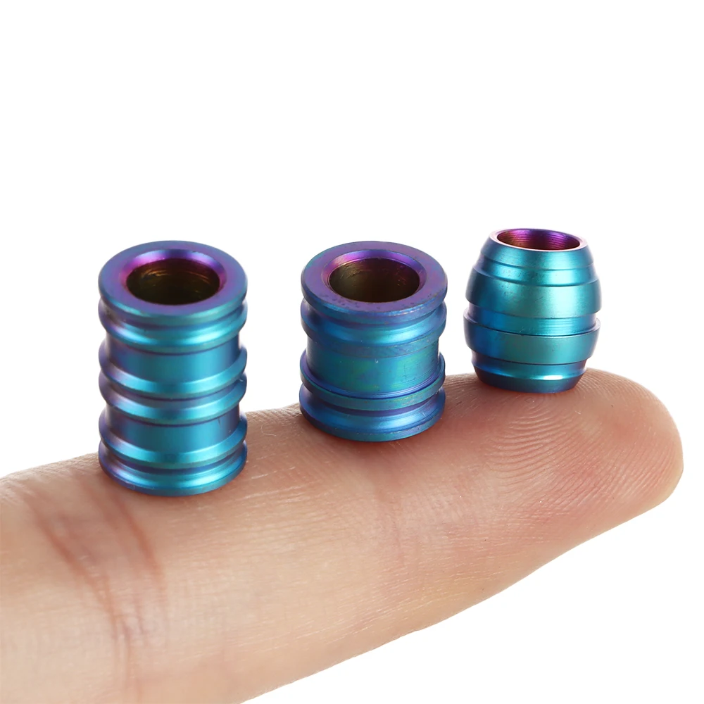 Colorful Titanium Alloy Knife Beads Paracord Umbrella Rope EDC Screw Thread Paracord Bead Zipper Accessories Outdoor Multi Tool